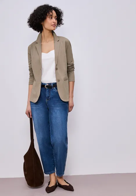 Basic Blazer aus Jersey light terra mocha mel.