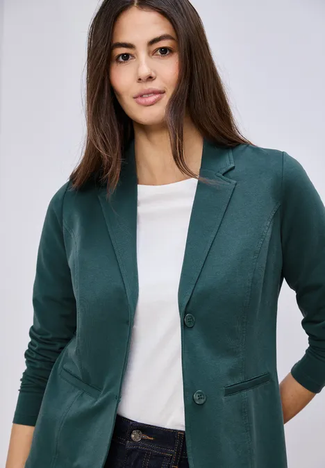 Basic Jersey Blazer mediterra green