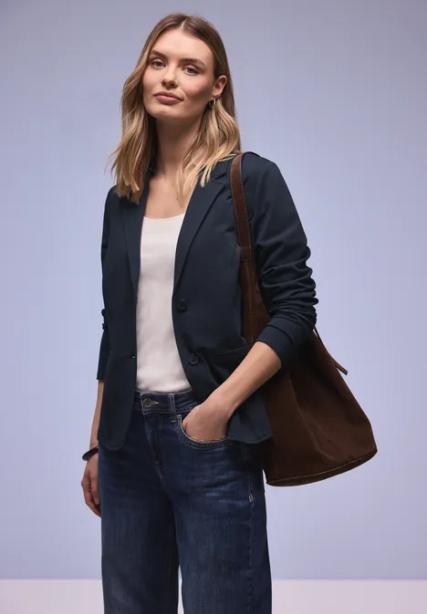 Basic Jersey Blazer shadowed navy