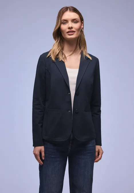 Basic Jersey Blazer shadowed navy