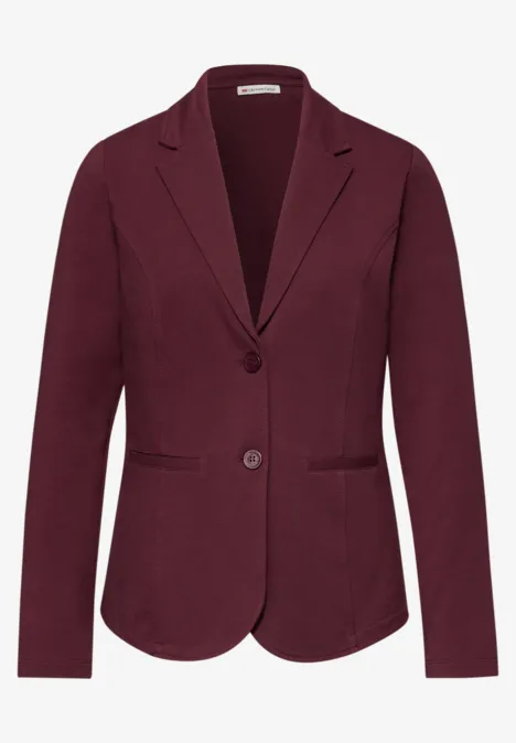 Basic Jersey Blazer truffle red