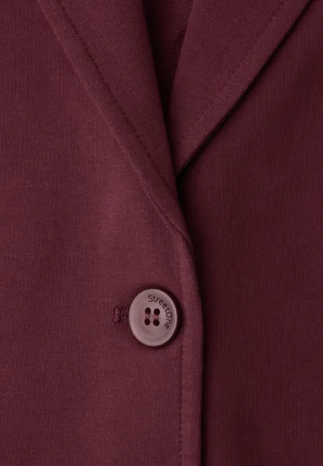 Basic Jersey Blazer truffle red