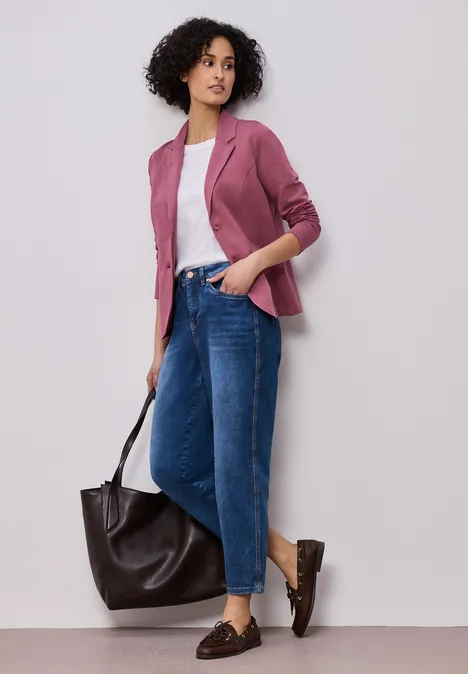 Basic Blazer aus Jersey dark clouded blush