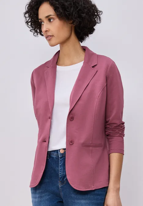 Basic Blazer aus Jersey dark clouded blush
