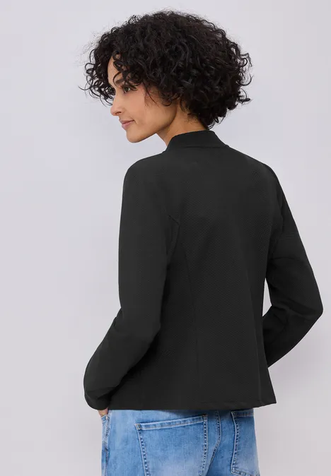 Jersey blazer met structuur Black Jersey blazer met structuur Black