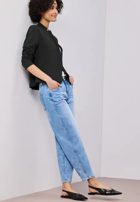 Jersey blazer met structuur Black Jersey blazer met structuur Black