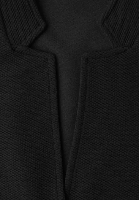 Jersey blazer met structuur Black Jersey blazer met structuur Black