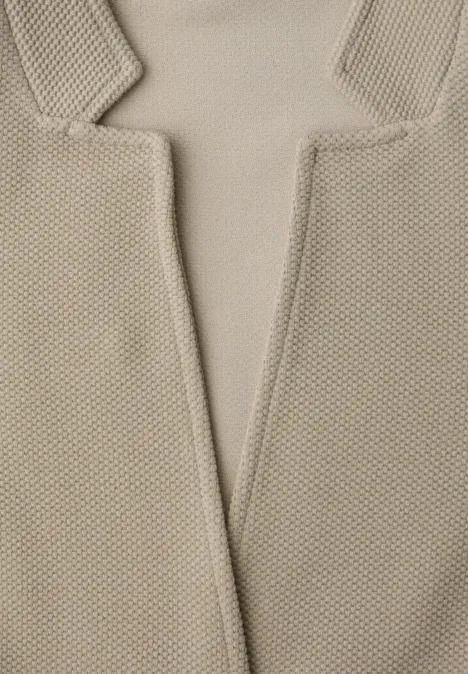 Jersey blazer met structuur timeless beige Jersey blazer met structuur timeless beige