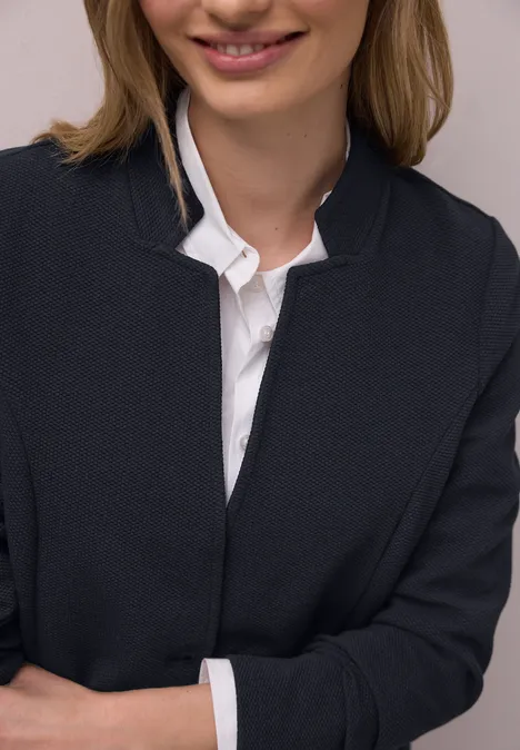 Jersey blazer met textuur shadowed navy Jersey blazer met textuur shadowed navy