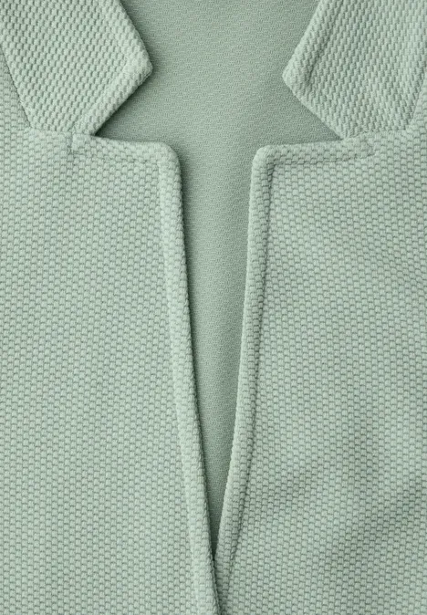 Jersey blazer met textuur mint leaf