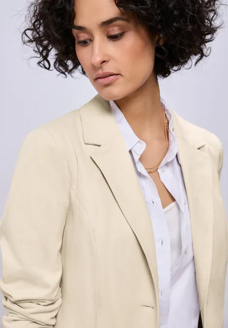 Lange blazer smoke beige