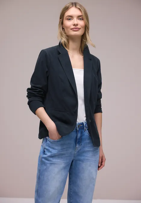 Lange blazer shadowed navy