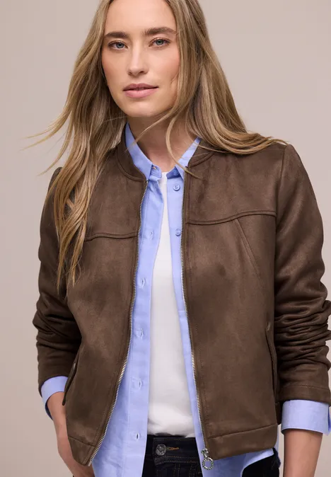 Krótki Blouson hatch brown
