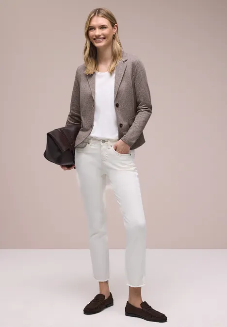 Basic Blazer mit Reverskragen hatch brown