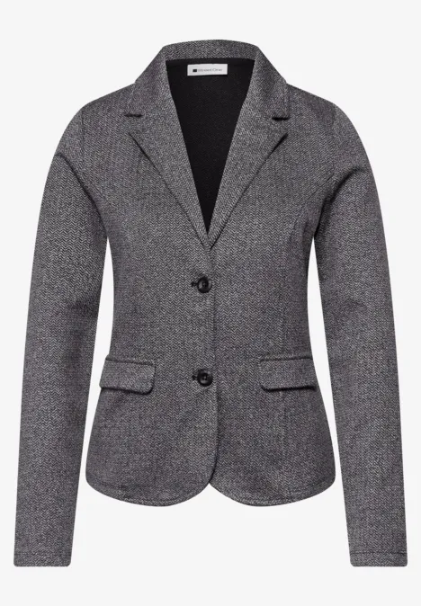 Basic blazer met reverskraag shadowed navy
