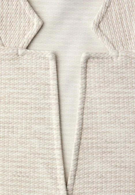 Blazer met structuur smoke beige Blazer met structuur smoke beige