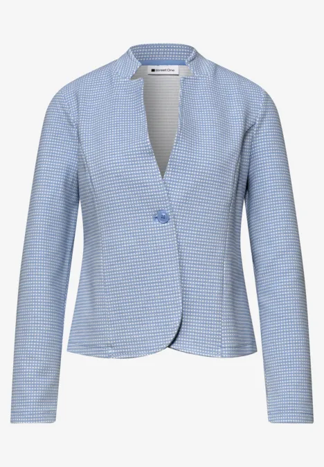Blazer mit Struktur aus Jersey cashmere blue Blazer mit Struktur aus Jersey cashmere blue
