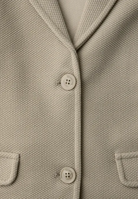 Basic blazer met reverskraag timeless beige