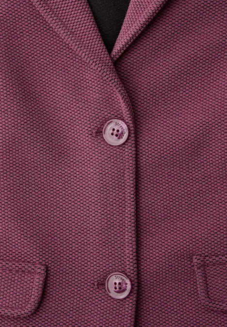 Basic blazer met reverskraag dark clouded blush