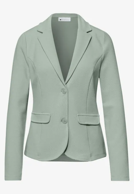 Basic blazer met reverskraag mint leaf