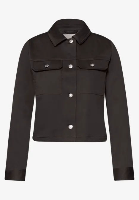 Overshirt im Slik-Look mit Knopfleiste espresso brown Overshirt im Slik-Look mit Knopfleiste espresso brown