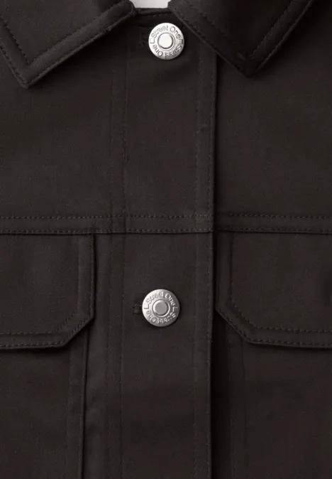 Overshirt im Slik-Look mit Knopfleiste espresso brown Overshirt im Slik-Look mit Knopfleiste espresso brown