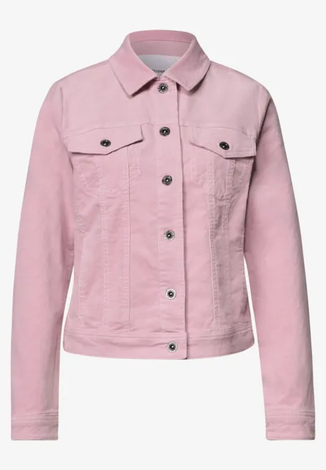 Jacke aus Cord mit Knopfleiste quiet rose Rosa Jeansjacke mit Kragen, Knopfleiste und Brusttaschen.