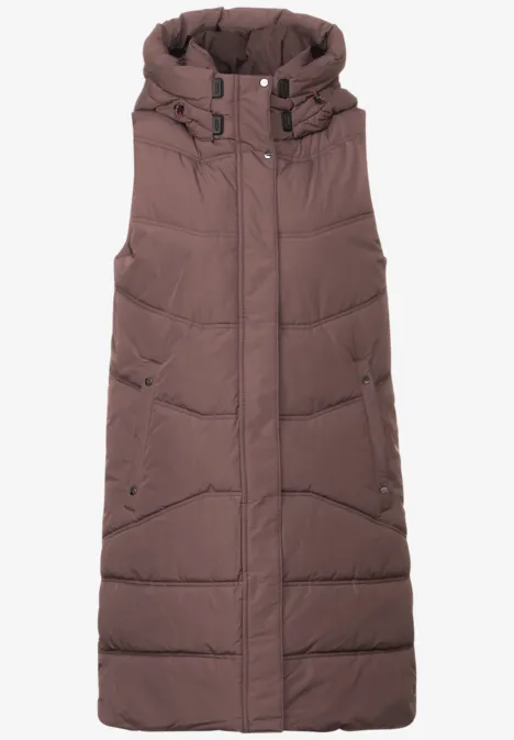 Teflon Long Steppweste sleek brown Teflon Long Steppweste sleek brown