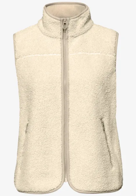 Przytulna kamizelka eggshell ecru