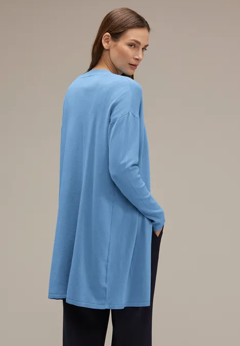 Langer Cardigan gentle blue
