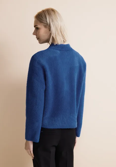Federgarn Cardigan fresh intense gentle blue