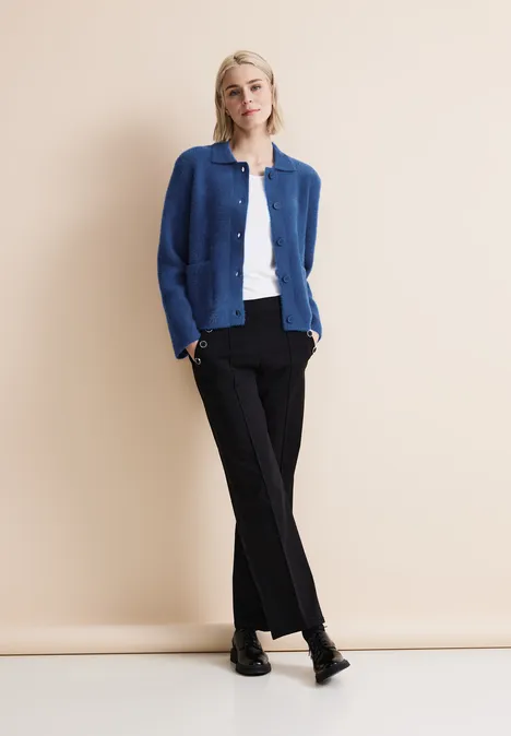 Federgarn Cardigan fresh intense gentle blue