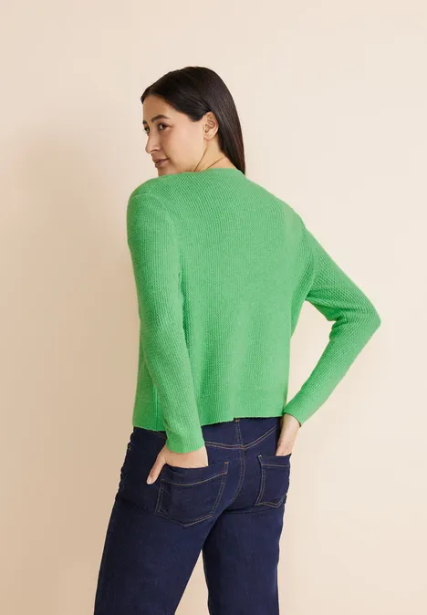 V-Ausschnitt Cardigan light spring green mel. V-Ausschnitt Cardigan light spring green mel.