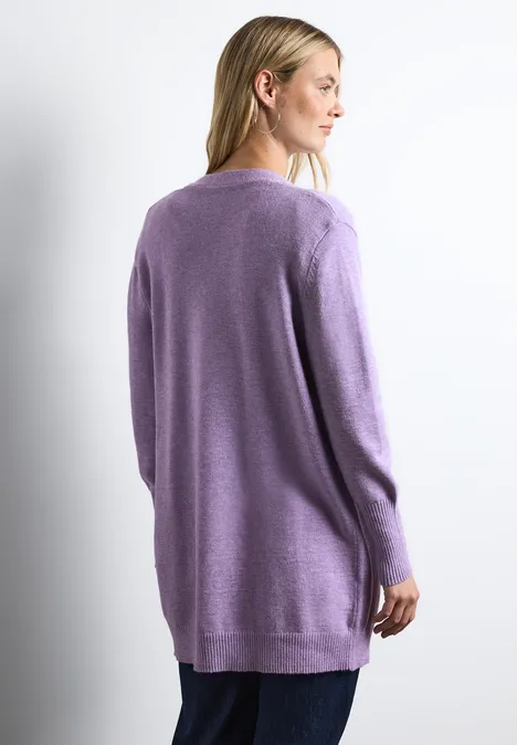 Offener Cardigan light violet mel.