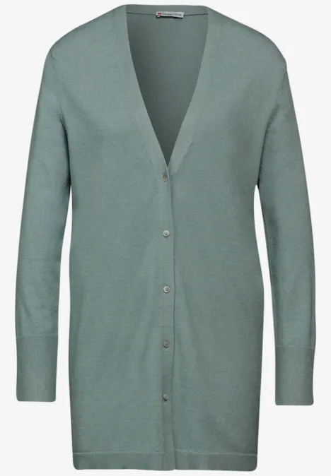 Basic Cardigan steelwood blue melange