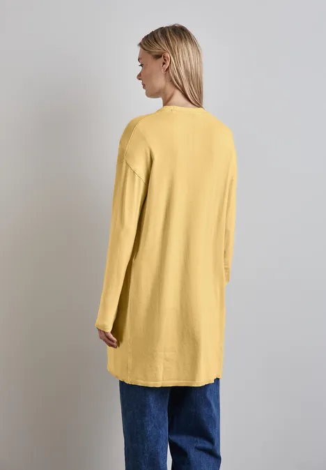 Langer Feinstrickcardigan buttercup yellow