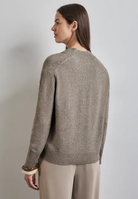 Kurzer Cardigan mocha beige mel.