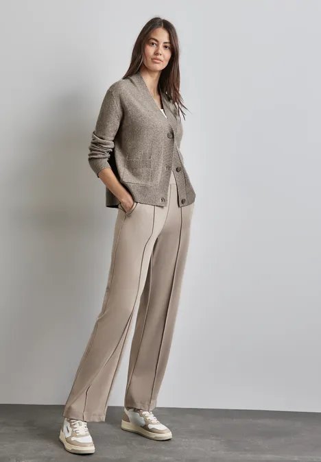 Kurzer Cardigan mocha beige mel.