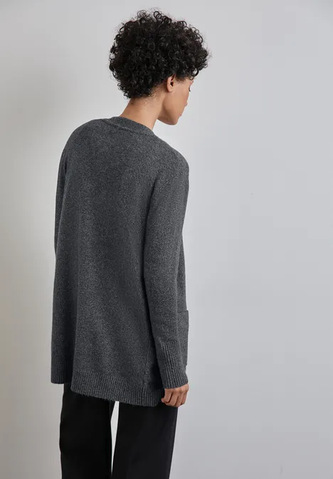 Offener Cardigan gravel grey mel.
