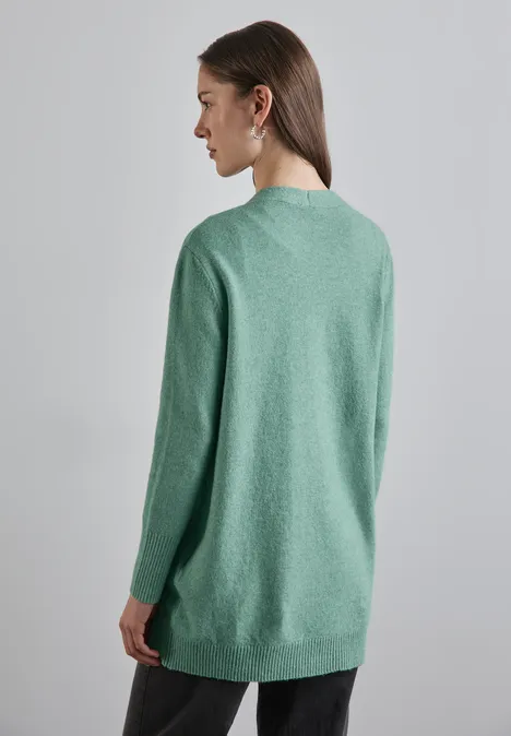 Offener Cardigan sunlit green mel.