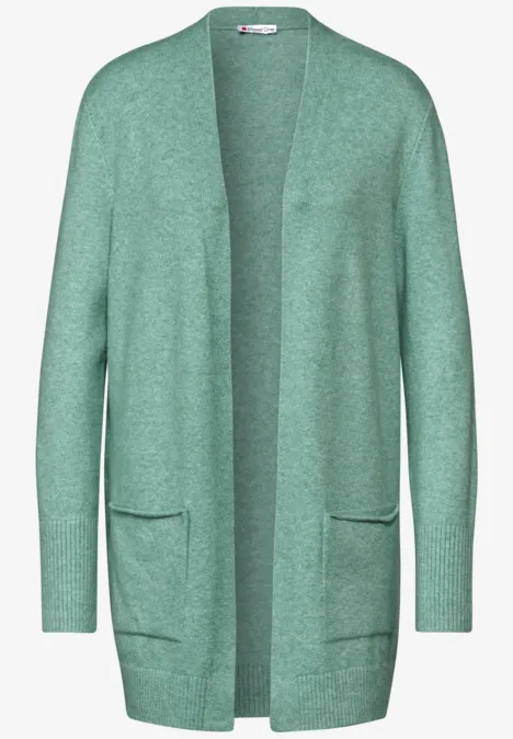 Offener Cardigan sunlit green mel.