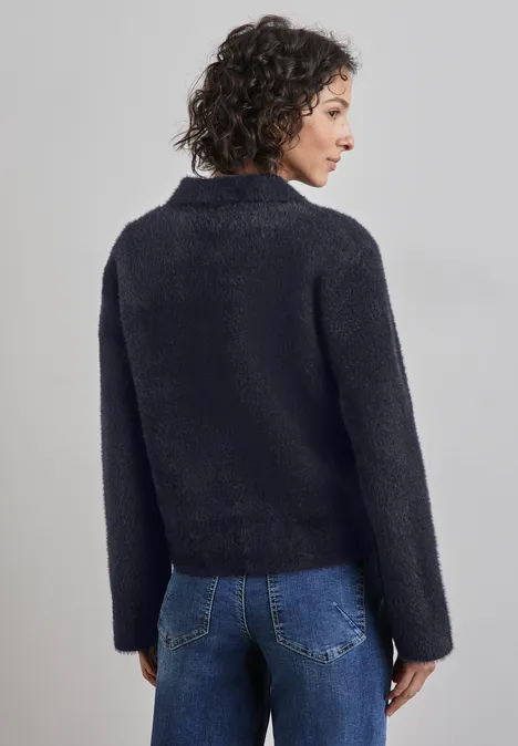 Federgarn Cardigan deep blue