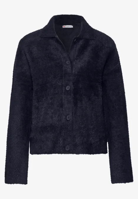 Federgarn Cardigan deep blue