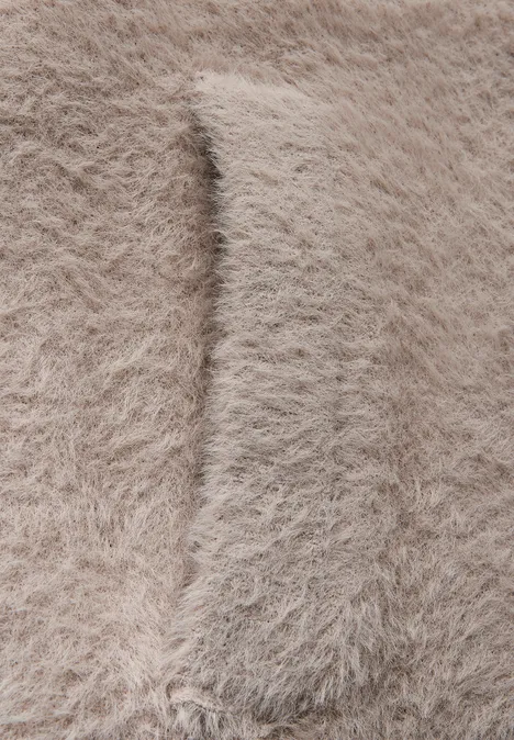 Vest van verengaren breezy beige