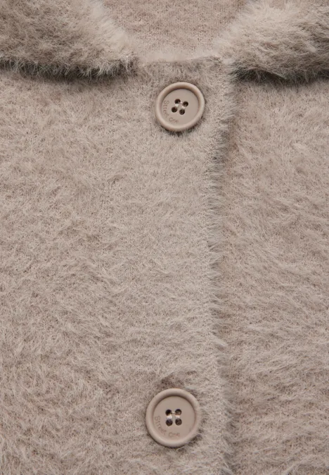 Vest van verengaren breezy beige