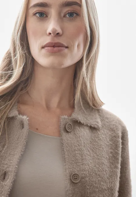 Vest van verengaren breezy beige