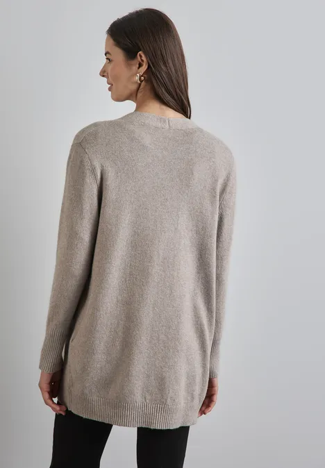 Cardigan ouvert breezy beige mel.