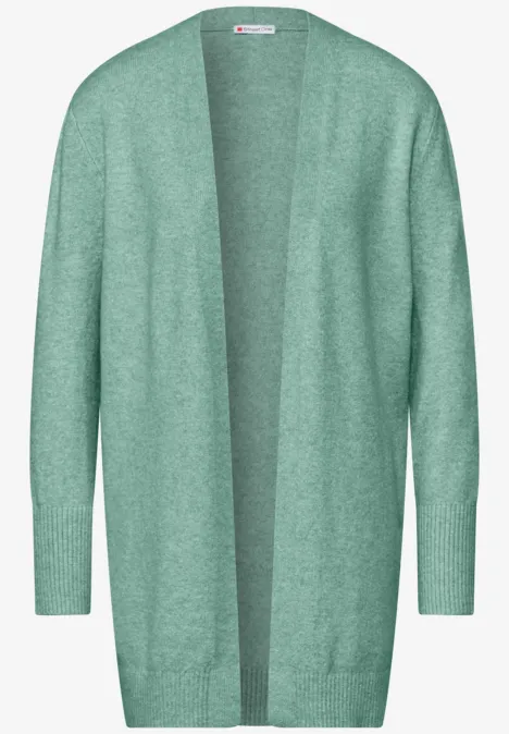 Offener Cardigan sunlit green mel.