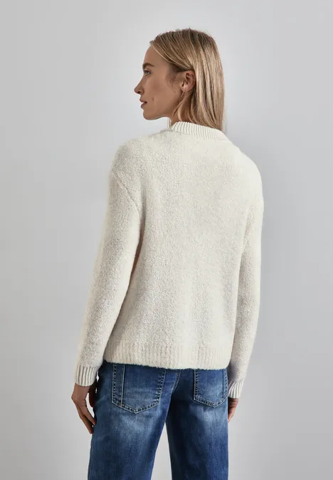 Cardigan en bouclette lucid white
