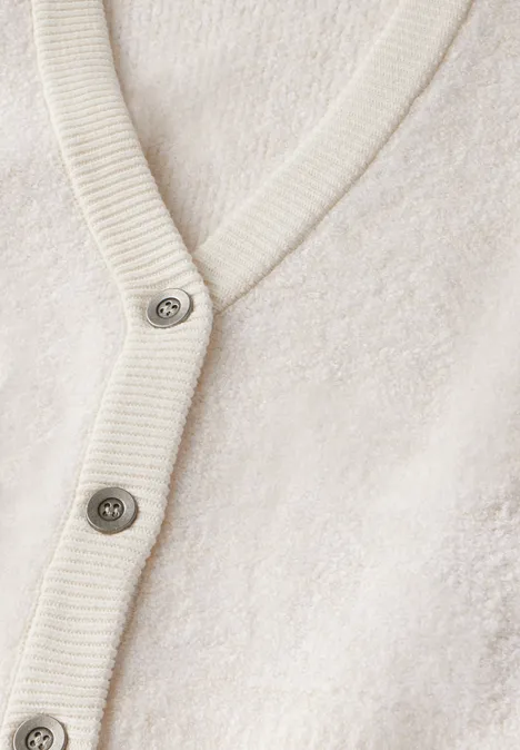 Cardigan en bouclette lucid white